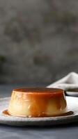 Caramel Pudding With Liquid Topping photo