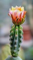 cactus flor floreciente de cerca foto