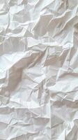 Crumpled White Paper Texture photo