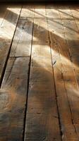 Sunlit Wooden Floorboards photo