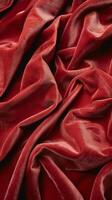 Velvet Texture In Deep Red photo