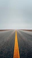 Foggy Highway Centerline View photo