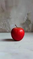 Red Apple On White Surface photo