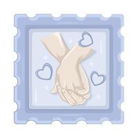 Illustration of holding hands vector