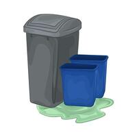 Illustration of trash bin vector