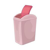 Illustration of trash bin vector