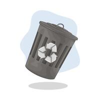 Illustration of recycle bin vector