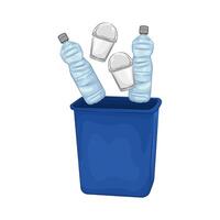 Illustration of trash bin vector