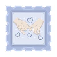 Illustration of holding hands vector