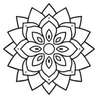 Mind Relaxing Coloring Page Mandala For Adults Coloring Page Mandala For Adults Coloring Mandala vector