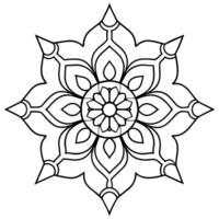 Tibetian mandala for adults mandala coloring page mind relaxing mandala vector