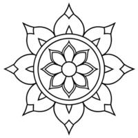 tibetano mandala para adultos mandala colorante página mente relajante mandala vector