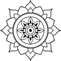 Tibetian mandala for adults mandala coloring page mind relaxing mandala vector