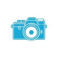 Camera icons set, blue and pink version, isolated on white background. vector