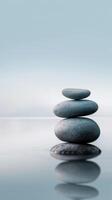 zen piedras en equilibrado armonía foto