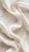 Elegant White Linen Texture photo
