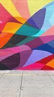 Colorful Geometric Mural Art photo