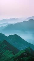 Misty Mountain Layers at Dawn photo