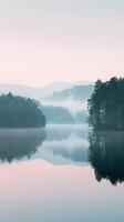 Misty Lake Morning Serenity photo