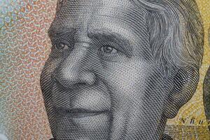 David Unaipon a closeup portrait from Australian money photo