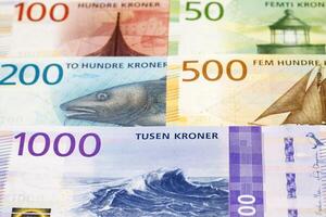 Norwegian krone a business background photo