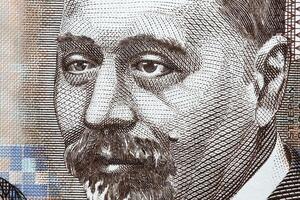 Stjepan Radic a closeup portrait from Croatian money photo