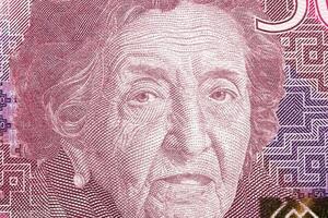 Maria Rostworowski a closeup portrait from Peruvian money photo