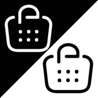 aplicación Tienda icono, contorno estilo, aislado en negro y blanco antecedentes. vector