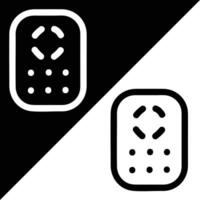 Remote control Icon, Outline style, isolated on Black and White Background. vector