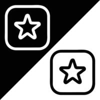 Movies app icon, Outline style, isolated on Black and White Background. vector