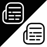 News icon, Outline style, isolated on Black and White Background. vector