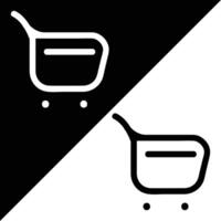 compras icono, contorno estilo, aislado en blanco antecedentes. vector