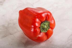 Red ripe Bulgarian bell pepper photo