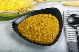 Vegan cuisine - Indian soup daal photo