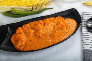 Indian cuisine - spicy prawn masala photo