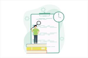 Online Learning Flat Illustration Design vector