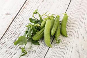 Ripe green pea - organic pant photo