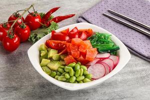 Hawaian cuisine - Poke with salmon photo