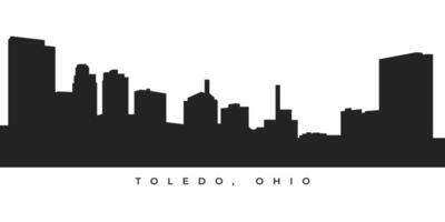 Toledo Ohio ciudad horizonte silueta ilustración vector