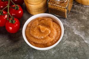 Cod fish roe snack in the bowl photo