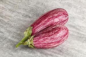 Ripe purple graffiti eggplant for cooking photo