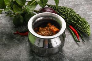 Indian cuisine - homemade mutter paneer photo