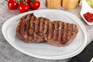 Rib eye steak grilled beef photo