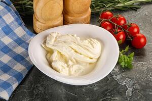 Italian delicous stracciatella cheese photo