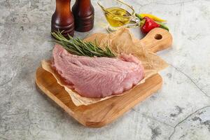 Raw turkey breat fillet for cooking photo