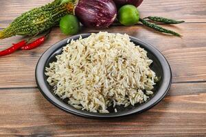 Indian cuisine - jeera rice basmati photo