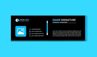 Unique Modern Email Signature Design template. Email signature template design banner Business e signature clean professional design vector