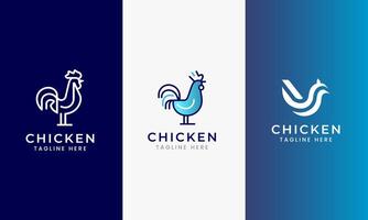 pollo logo diseño restaurante hotel icono resumen gallo modelo ilustración vector
