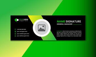 Unique Modern Email Signature Design template. Email signature template design banner Business e signature clean professional design vector