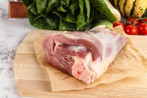 Raw lamb shank for cooking photo